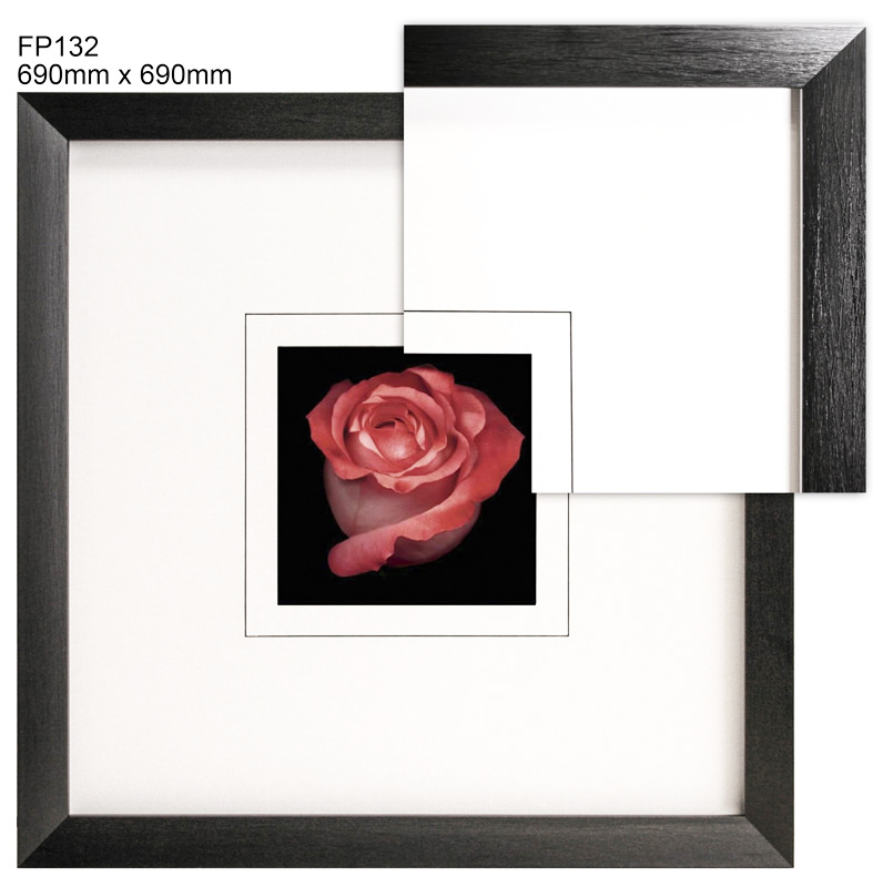 FP132 Wall décor art framed print floral black frame